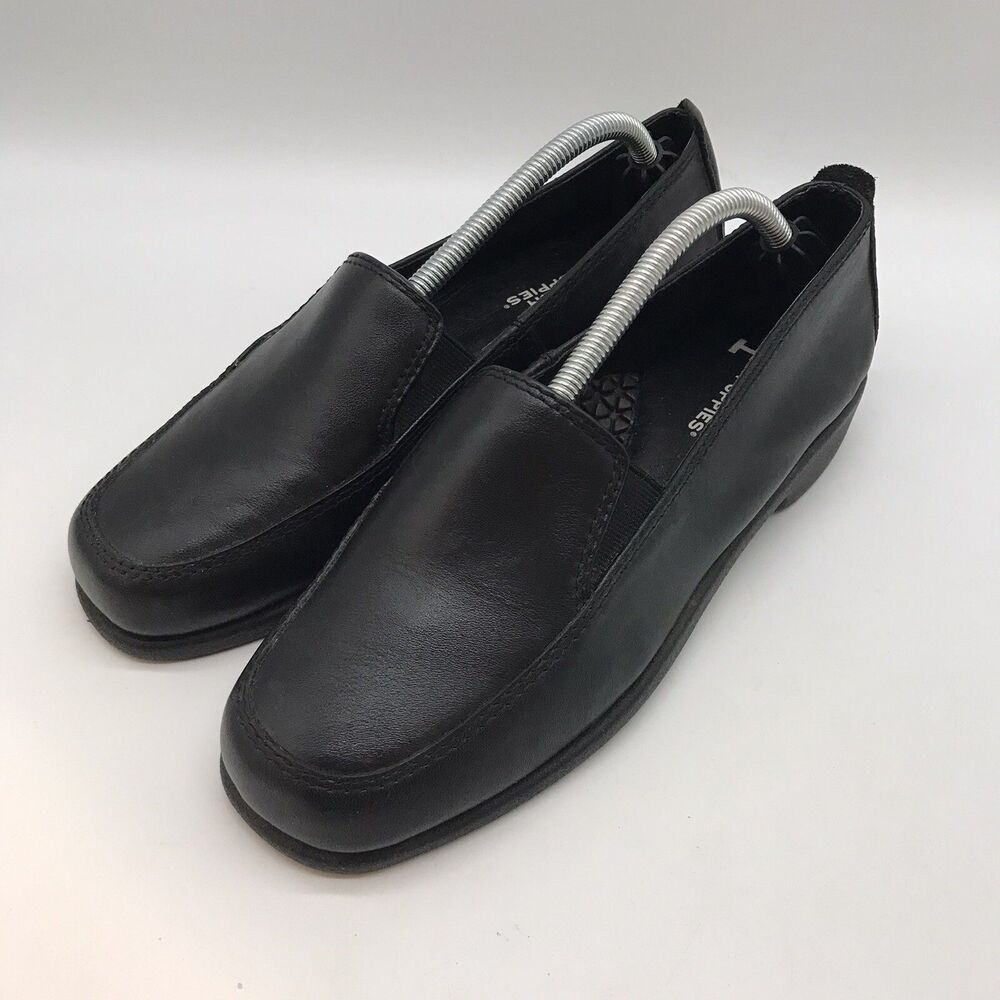 Hush Puppies Heaven Loafers Women's 7.5M Soft Black Leather Slip On Shoes H55540